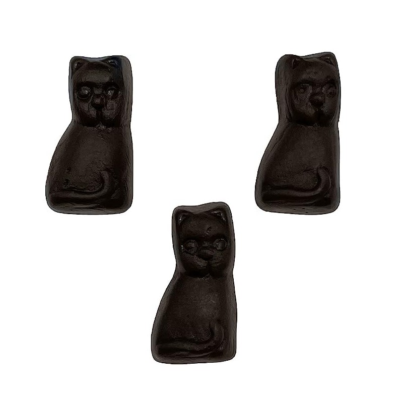Fruidles Black Licorice Cats, Dutch Licorice Candy Gummies (4.4lb)