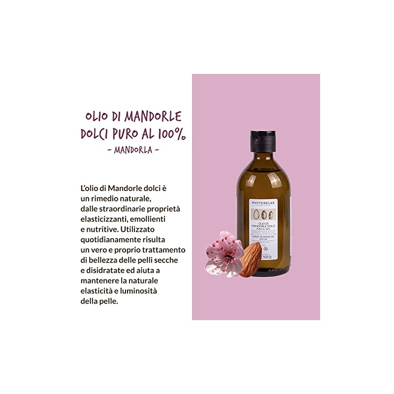 Phytorelax Laboratories Vegan Almond - 100% Pure Sweet Almond Oil