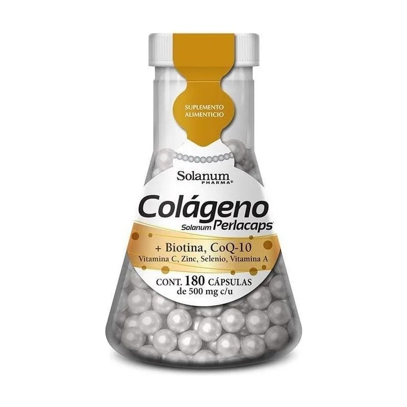 Solanum Colágeno Perlacaps Col-q10 + Biotina 180 Cápsulas