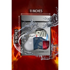 Fireproof Document Bag Legal Size: 15" x 11" [2000°F UL Certified] Protect Birth Certificates, Contracts, Legal Papers, Cash, and Other Valuables - Water and Fire Resistant File Bags