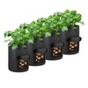 OPPOLIFE 4-Pack 10 Gallon Potato Grow Bags with Flap Window,