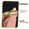 FUNOMOCYA Brass Shark Ornament Desktop Decoration Craft Aquarium Home Decor