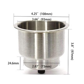 4 Pcs Stainless Steel Cup Drink Holder for Marine Boat Camper Rv