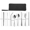 Portable Travel Utensils, Reusable Silverware with Case for Fixing Tableware,