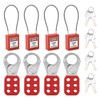 QWORK Lock Out Tag Out Hasp and Lockout Tagout Steel