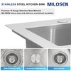 MILOSEN Bar Sink 15''×17'', Drop in T304 Stainless Steel Sink,