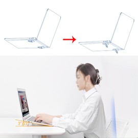 2pcs Keyboard Stands, Mini Laptop Stand for Desk, Portable Laptop Stand Compatible with MacBook Air Pro, Dell XPS, Lenovo, HP More. (Black)