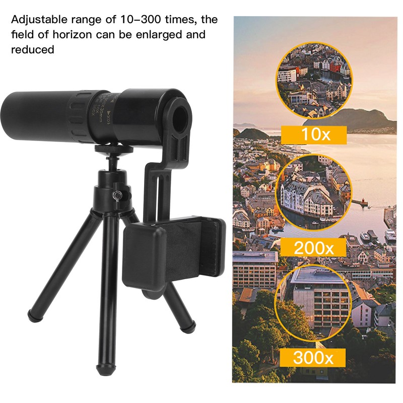 10300x30 Portable Monoculars Stretch Easily Waterproof Telescope Stable Imaging HD