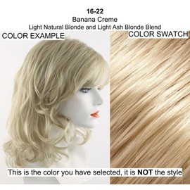 Easihair Provocative Ponytail Color 16/22 Banana Crème - 14" - 20" Length Claw Clip On Attachment Synthetic Wavy Layered Pony Optional Drawstring Bun Base Bundle Maxwigs Booklet