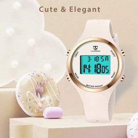 LAVAREDO Watches for Women 3ATM Waterproof Outdoor Digital Sport Watches Stopwatch Wrist Watch with Alarm Clock, Gifts for Women