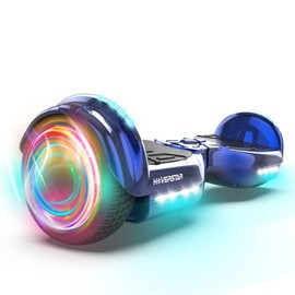 Hoverstar Bluetooth Hoverboard with LED Wheels Chrome Color Self Balance Scooter for Kids, Teenager (Chrome Blue)