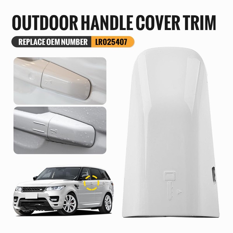 BACAR Exterior Door Handle Cover Trim LR025407 Outside White for