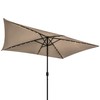 Trademark Innovations Rectangular Solar Powered LED Lighted Patio Umbrella -