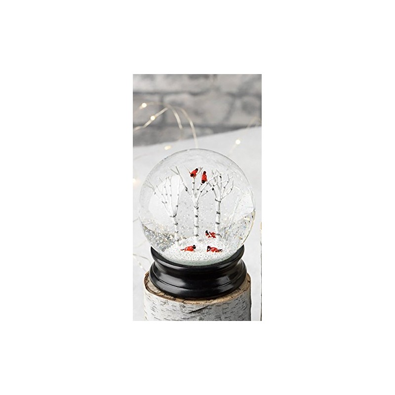 Winter Snow Globe by RAZ Imports: 4.5 Inch Cardinal Snow