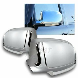 2pcs Chrome Non-Towing Full Mirror Covers Overlay Set Designed For 1999-2006 Chevy Silverado Sierra 1500 2002-2006 Tahoe Suburban Avalanche Yukon Escalade