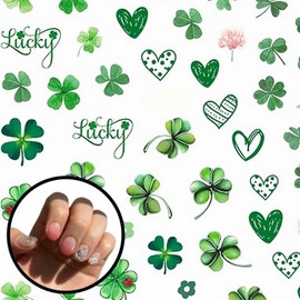 Stick-on Four-Leaf Clover DIY Gel Nail Art Sticker Design Deco Pedicure Manicure Material Set / 붙이는 네잎 클로버 셀프 젤 네일 아트 스티커 디자인 데코 패디큐어 매니큐어 재료 세트