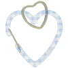 Milkfed NEO Heart Carabiner GINGHAM Women's Key Chain, LtBlue