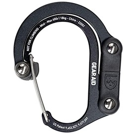GEAR AID HEROCLIP Mosquetón Clip y Gancho (Mini) para Viajes, Equipaje, Bolso y Bolsas pequeñas