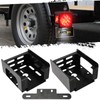Partsam 1 Set Square Black Trailer Tail Light Mounting Box
