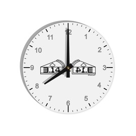 TooLoud Pi Day Design - 314 Equals Pie Mirrored Pies 8" Round Wall Clock with Numbers