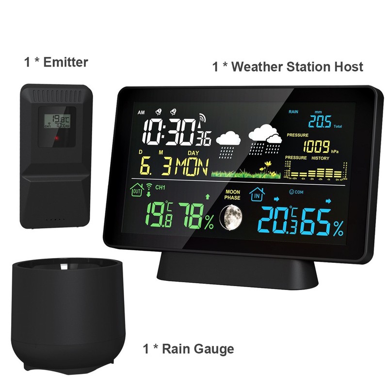 Multi-function Professional Electronic Weather Station Intelligent Color Screen Clock Temperature