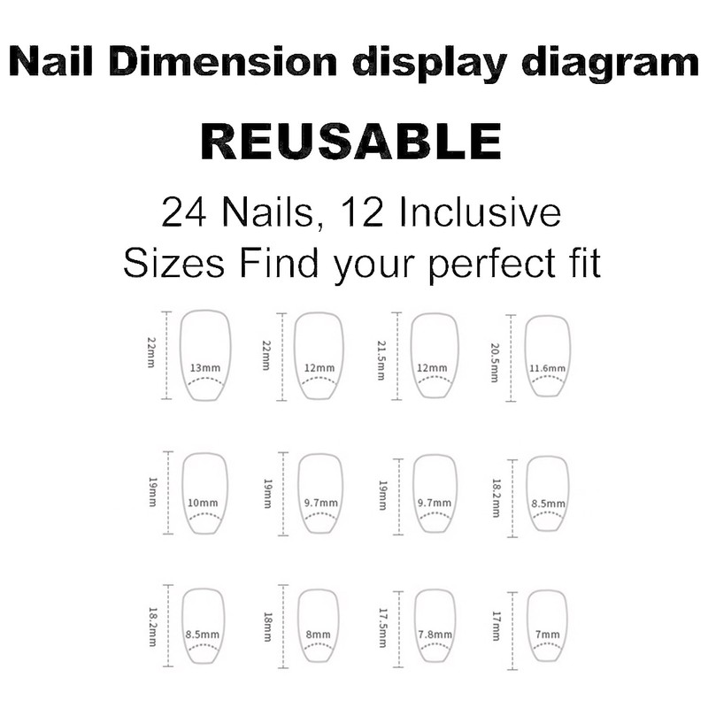 SWEKKE Pink Press On Nails - Medium Coffin Shape, French