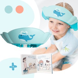 Windelstürmer Shower Cap Kids - A Shower Cap for Worry-Free Hair Washing Child Protection (Blue)