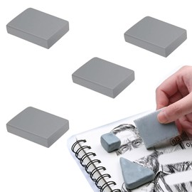4 Pack Kneaded Eraser, Putty Rubber for Artists, Gey, Kneadable Erasers for Artists Drawing, Sketches