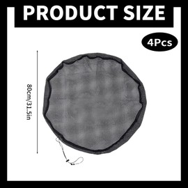 Pack of 4 Rain Butt Net, 80 cm, Adjustable Rain Butt Cover with Drawstring, High-Quality Rain Butt Cover, Protective Net Rain Butt, Weatherproof Mosquitoes, Leaf Protection and Insects