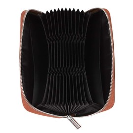 Cynure Women 36 Slots RFID Blocking Card Holder Large Long Leather Zipper Organizer Accordion Wallet,Grey Purple