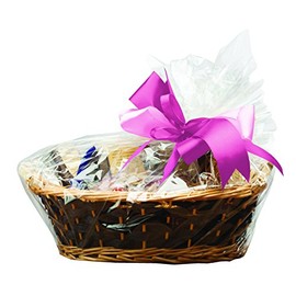 Anniversary House 6 pieces Clear BOPP Cellophane Gift Basket Bags, 41 x 46 CM, Including Twist Ties, M549