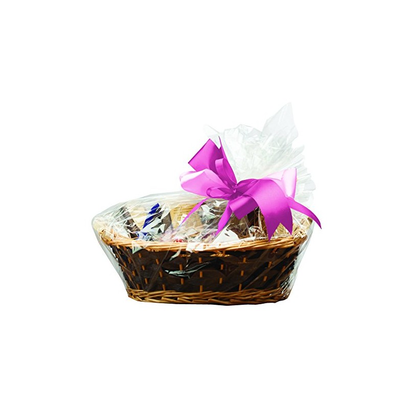 Anniversary House 6 pieces Clear BOPP Cellophane Gift Basket Bags,