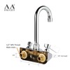 AA Faucet 4" Wall Mount Commercial Hand Sink Faucet with