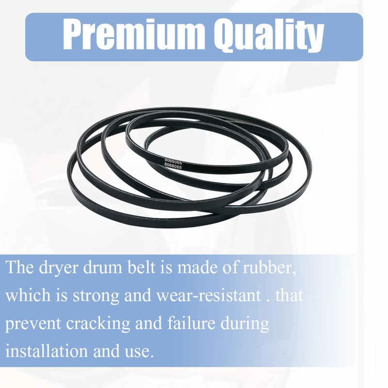 Dryer Drum Belt 8066065 for Whirlpool Kenmore Dryers Replaces 695055