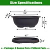 MUZHI 3 Pack Oval Bonsai Training Pot with Drainage Tray,