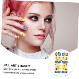 Healeved Pcs Nail Art Full Wrap Stickers Nail Sticker Set Easy Apply Fashion Decor Full Cover Decals