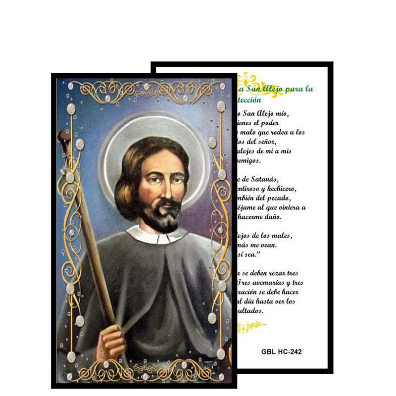 Gifts by Lulee, LLC Oracion a San Alejo Tarjeta Plastificada