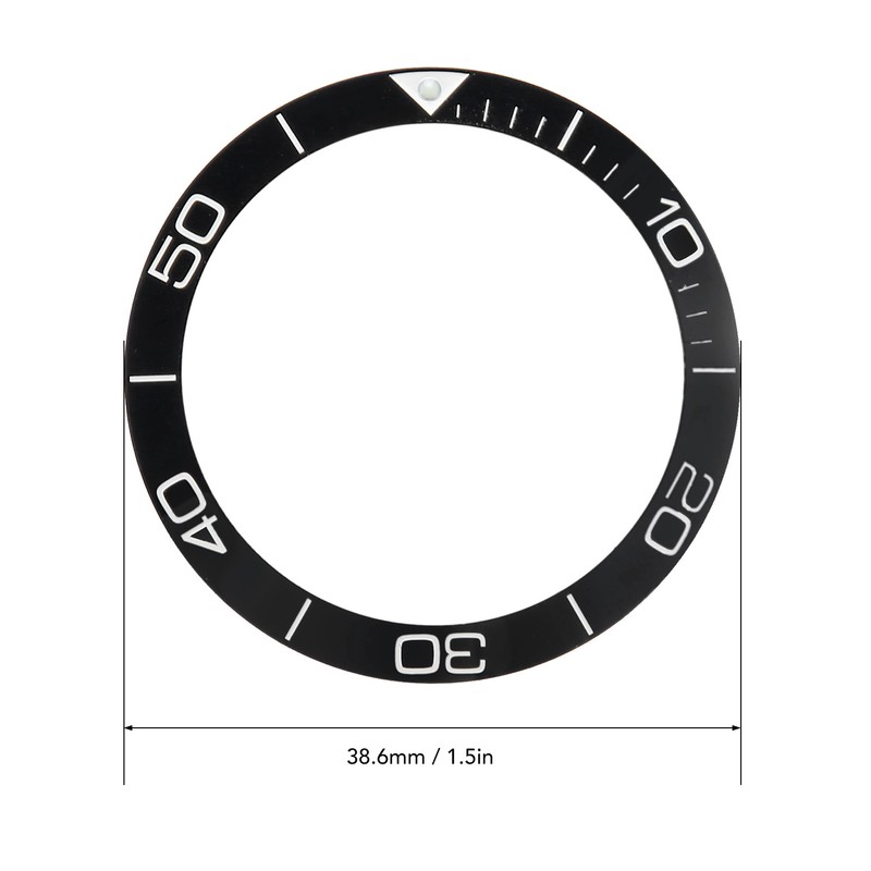 Ceramic Watch Bezel Ring Professional 38.6mm Watch Bezel Insert Replacement