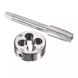 M12 x 1.5mm Metric Tap and Die Set HSS Machine Thread Tap with Round Die