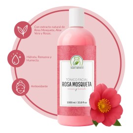 Tónico Rosa Mosqueta Hidratación Profunda Regeneración Toda Piel