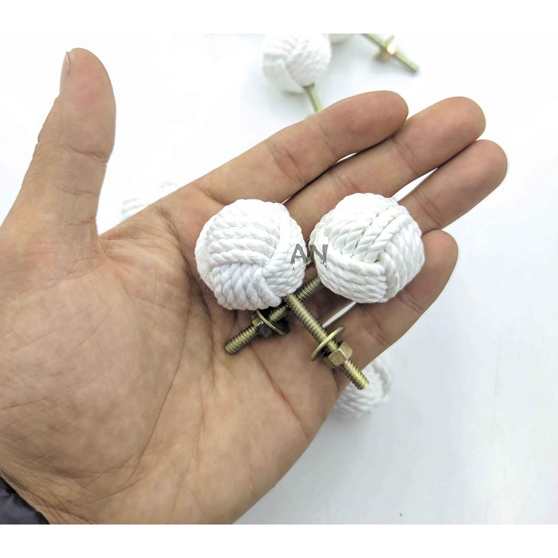 Ahad Nautical Jute Rope Door Knobs | Rope Knot Drawer
