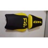 CUSTOM SEAT COVERS HONDA 01/02/03 CBR600 F4i BLACK/YELLOW CUSTOM FRONT