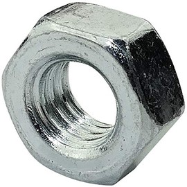 AERZETIX - C45729 - Pack of 10 - Hex Nuts - Pitch/Left Thread - Reverse Watch Pointer - Galvanised Steel 8.8 - M6 Metric Female Thread - DIY - DIN 934 - Silver