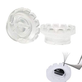 Luckycivia - 300 unidades de ventosas de pegamento para pestañas, vaso de flores rápidas para afilar o cerrar ventiladores de volumen, extensiones de pestañas, soporte de pegamento y herramienta organizadora de pestañas