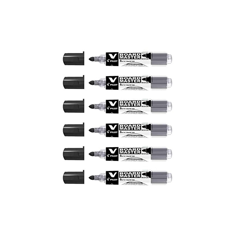 Pilot V-Board Master Bullet Tip Medium Black (Pack of 10)