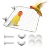 FUATY Stainless Steel Bird Perch for Cage, Open-Grid Easy Clean