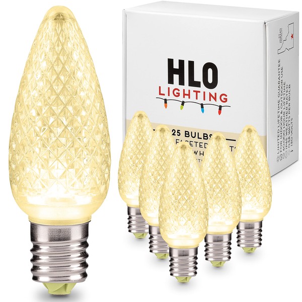 HLO Lighting Set of 25 Warm White C9 Christmas Lights