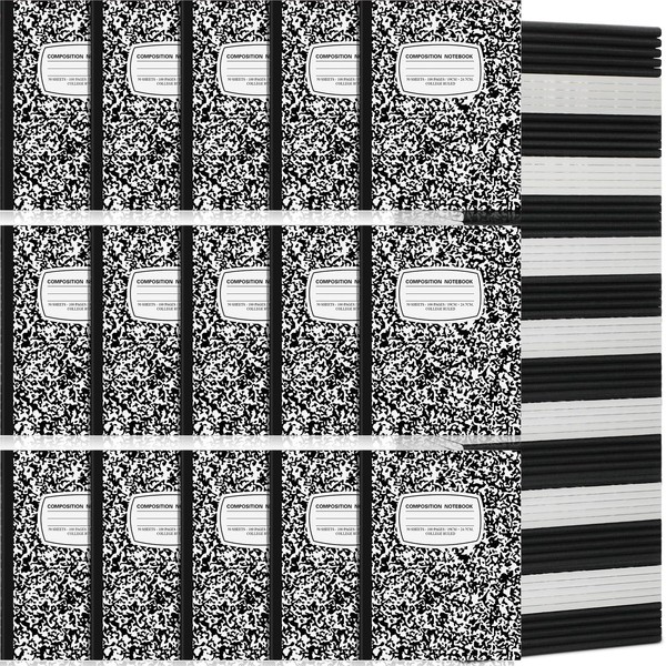 Fainne 60 Pack B5 Composition Notebooks Bulk 7.5 x 9.75''