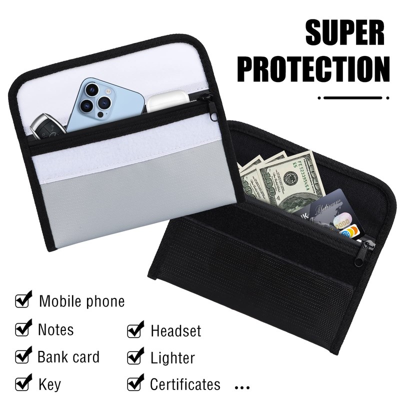 Fireproof Document Bag Fireproof Bag 2 Pieces (20 x 12