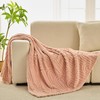 Wajade Fleece Throw Blanket, Fluffy Faux Fur Blanket for Bed